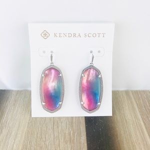 Kendra Scott Elle watercolor silver earrings